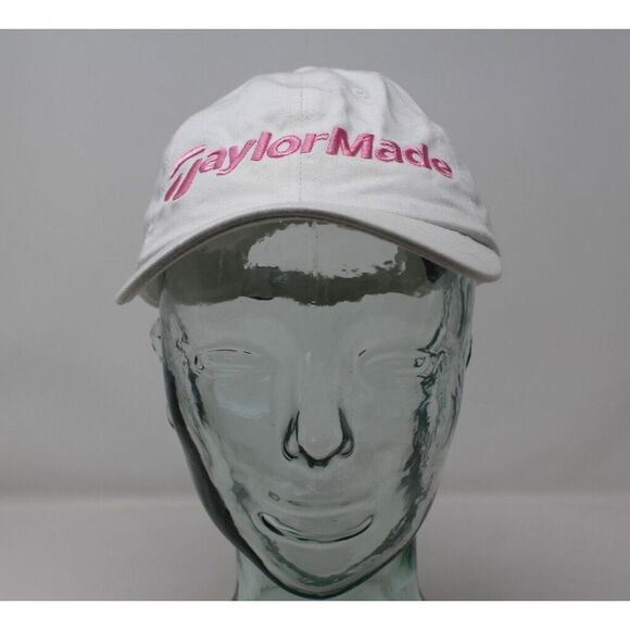 TaylorMade Golf Womens Strapback Hat Cap One Size Tmax‎ Gear White Pink - Picture 1 of 7